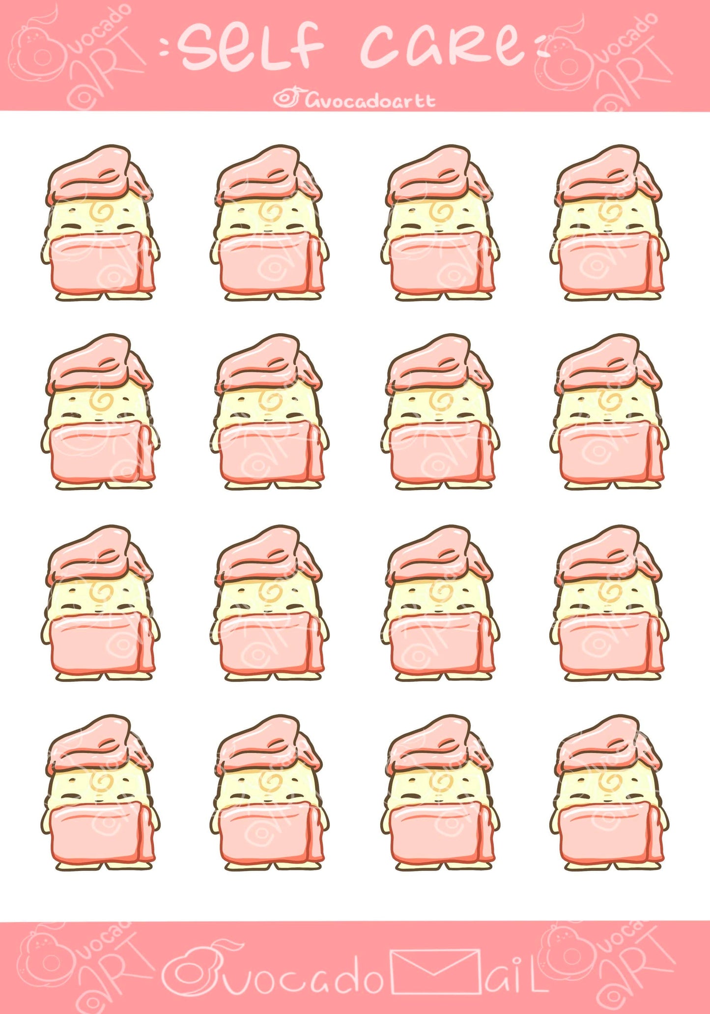 Planner Sticker sheet "Bobo Self Care"