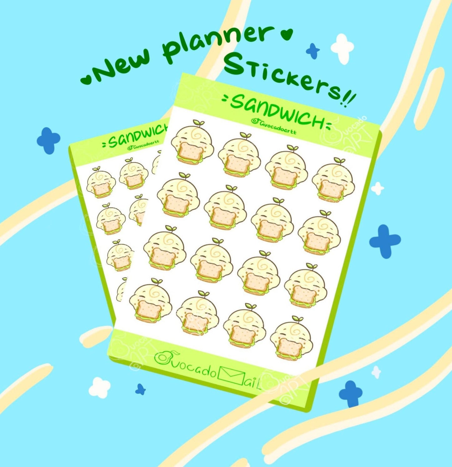 Planner Sticker sheet "Bobo Sandwich"