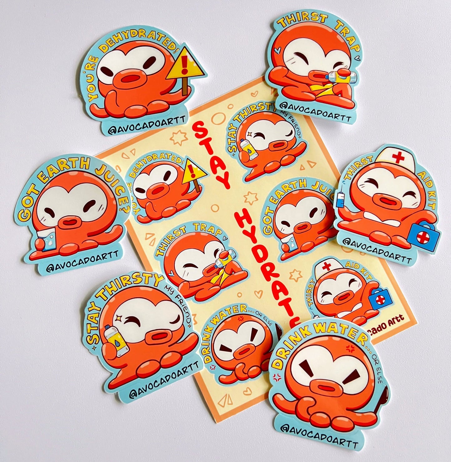 Stay Hydrated Sticker Pack