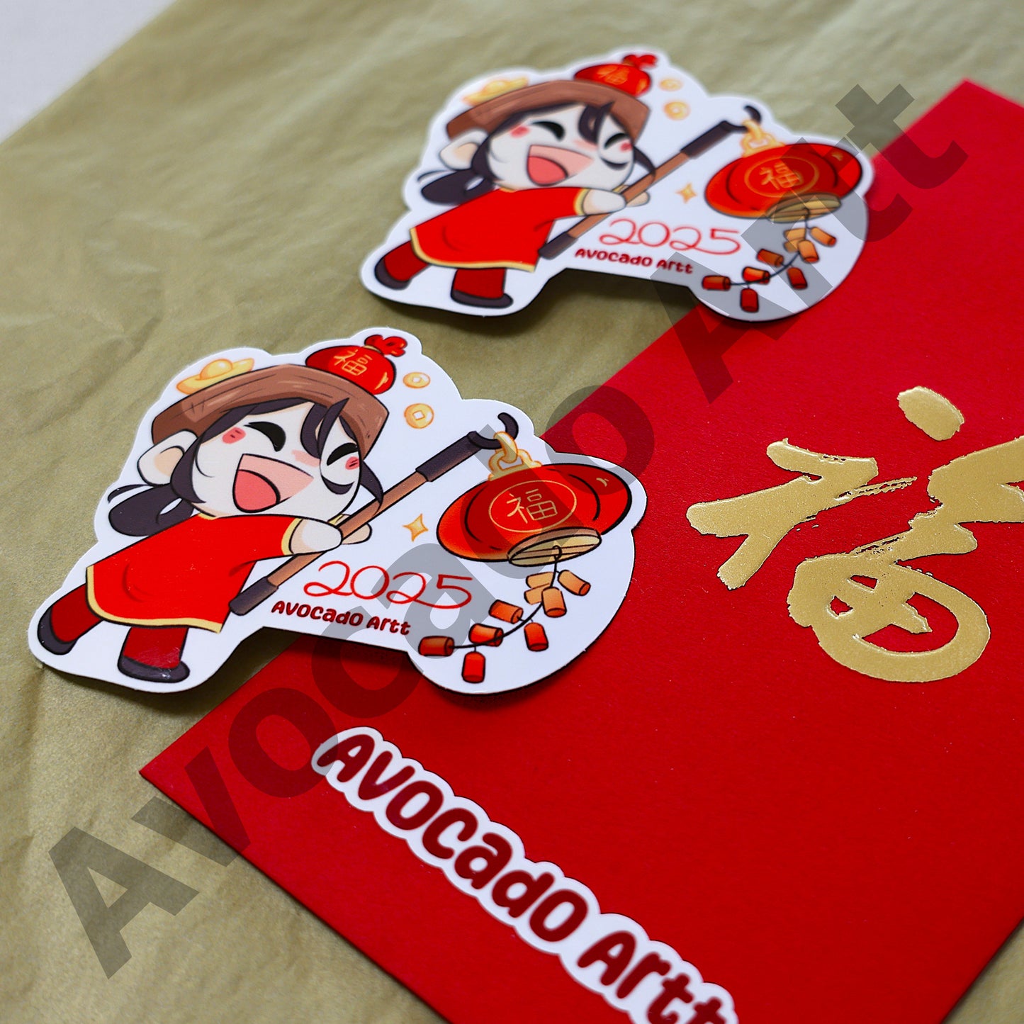 Lunar New Year Sticker Set – Red Envelope, Lucky Oranges & Festive Decorations | CNY 2025 Stickers