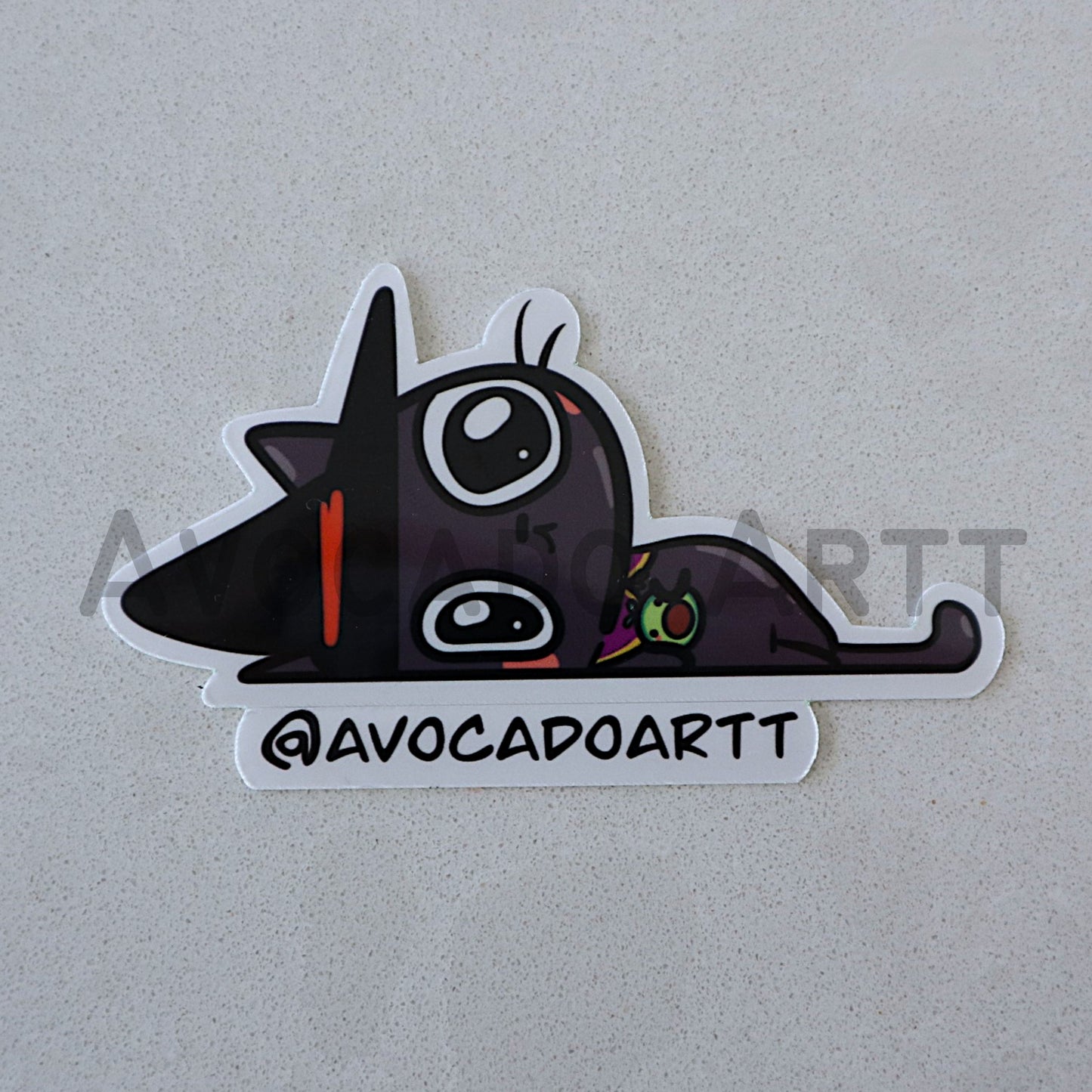 Lazy Cat Witch Sticker