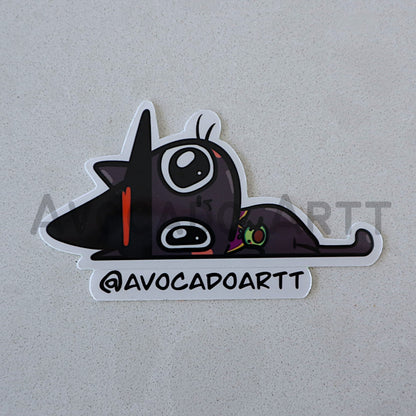 Lazy Cat Witch Sticker
