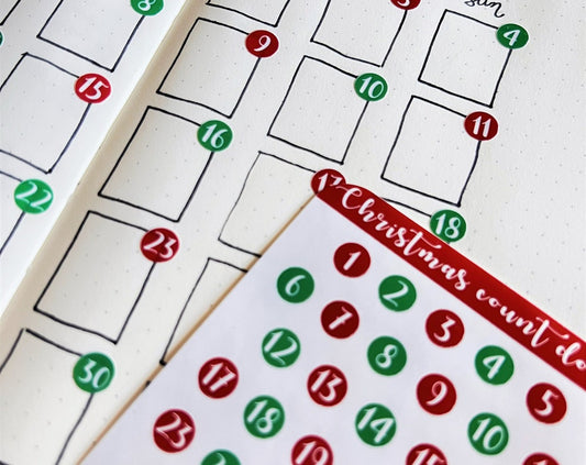 December Calender Sticker Sheet