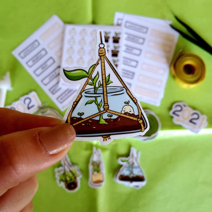 Planner Sticker sheet "Bobo hanging glass plants"