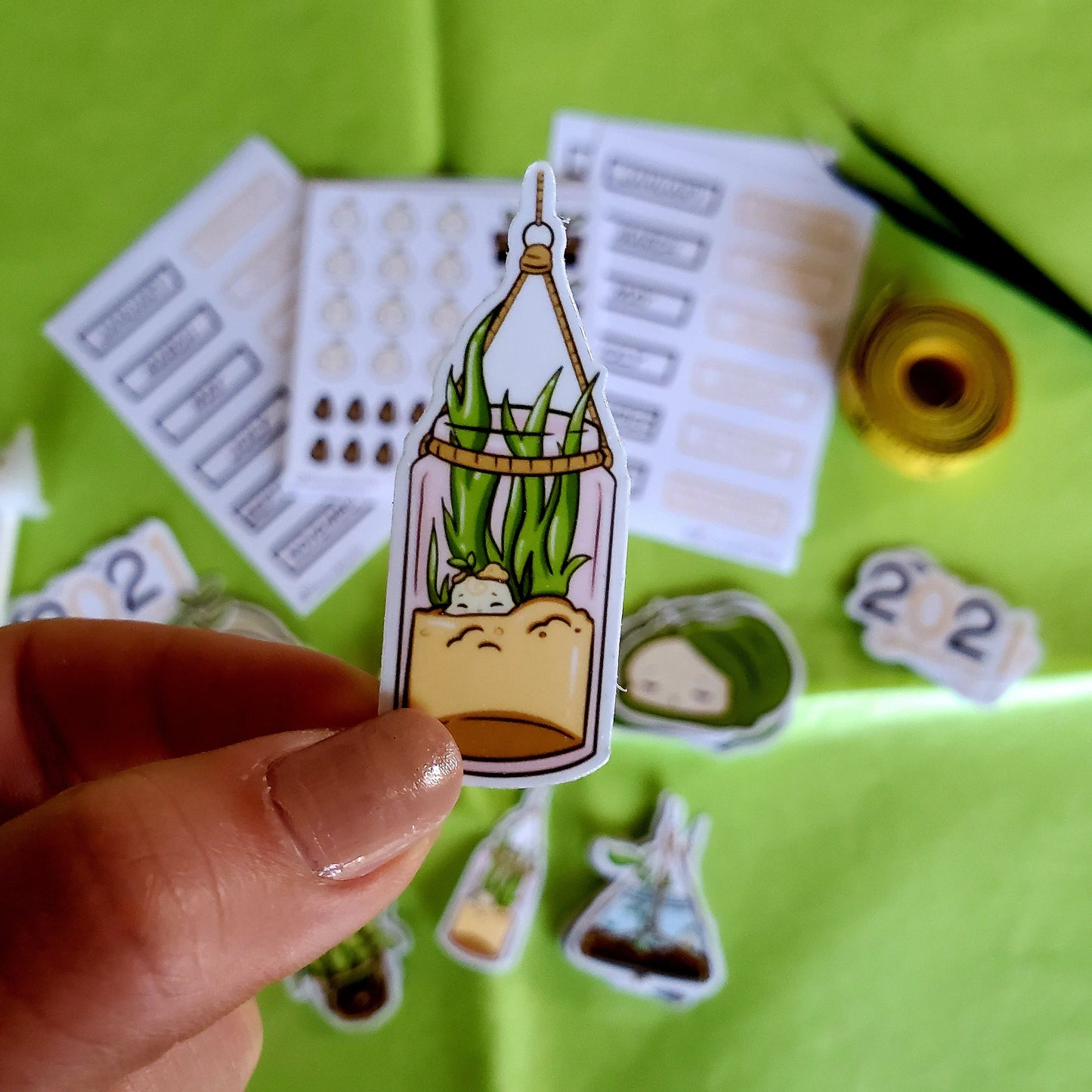 Planner Sticker sheet "Bobo hanging glass plants"