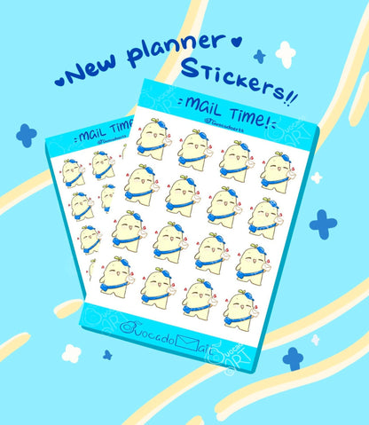 Planner Sticker sheet "Bobo Mail Time!"