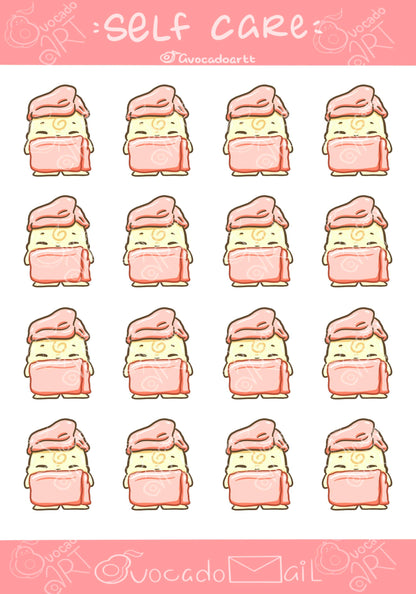 Planner Sticker sheet "Bobo Self Care"