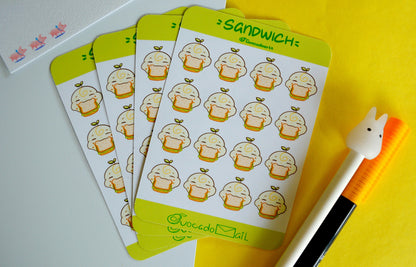 Planner Sticker sheet "Bobo Sandwich"