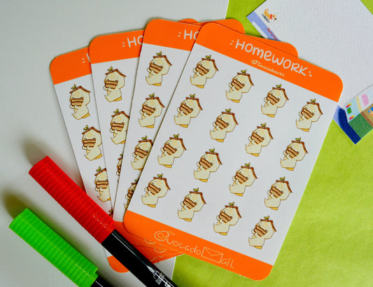 Planner Sticker sheet "Bobo Homework"