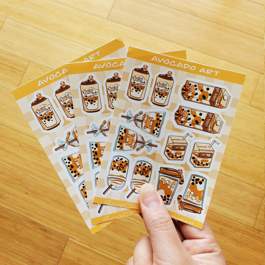 Summer Boba Sticker Sheet