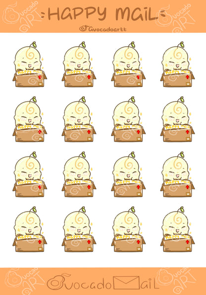 Planner Sticker sheet "Bobo Happy Mail"