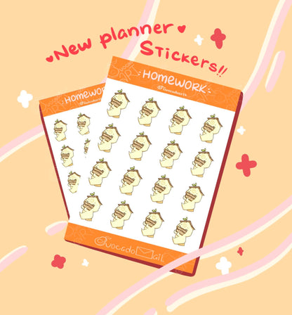 Planner Sticker sheet "Bobo Homework"