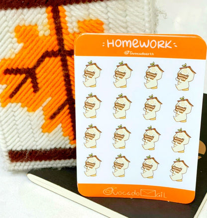 Planner Sticker sheet "Bobo Homework"