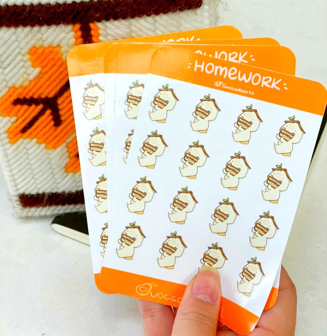 Planner Sticker sheet "Bobo Homework"