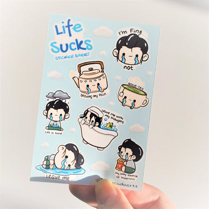 Bullet Journal Stickers "Life Sucks"