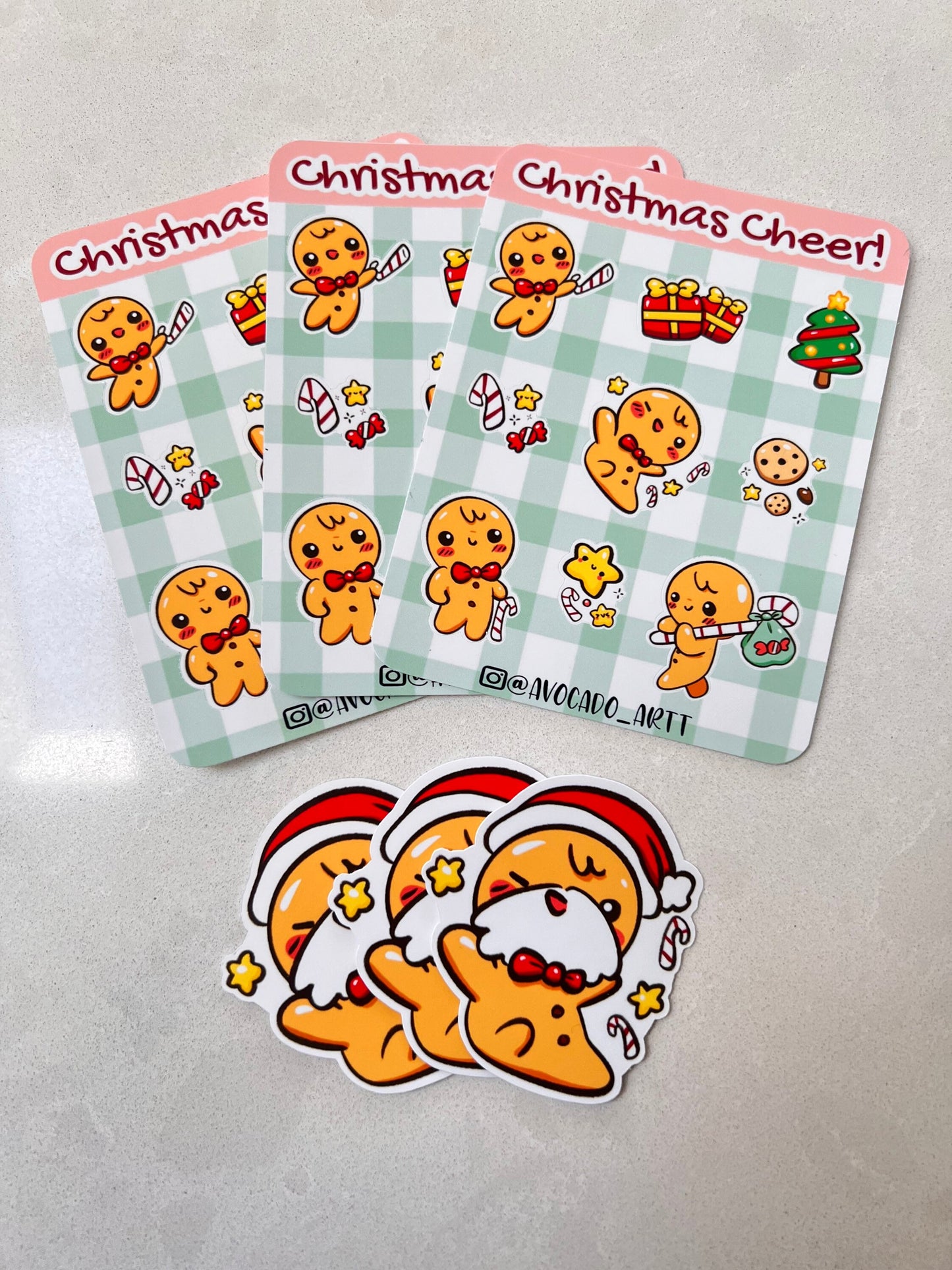Ginger Bread Christmas Sticker Pack