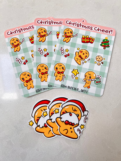Ginger Bread Christmas Sticker Pack