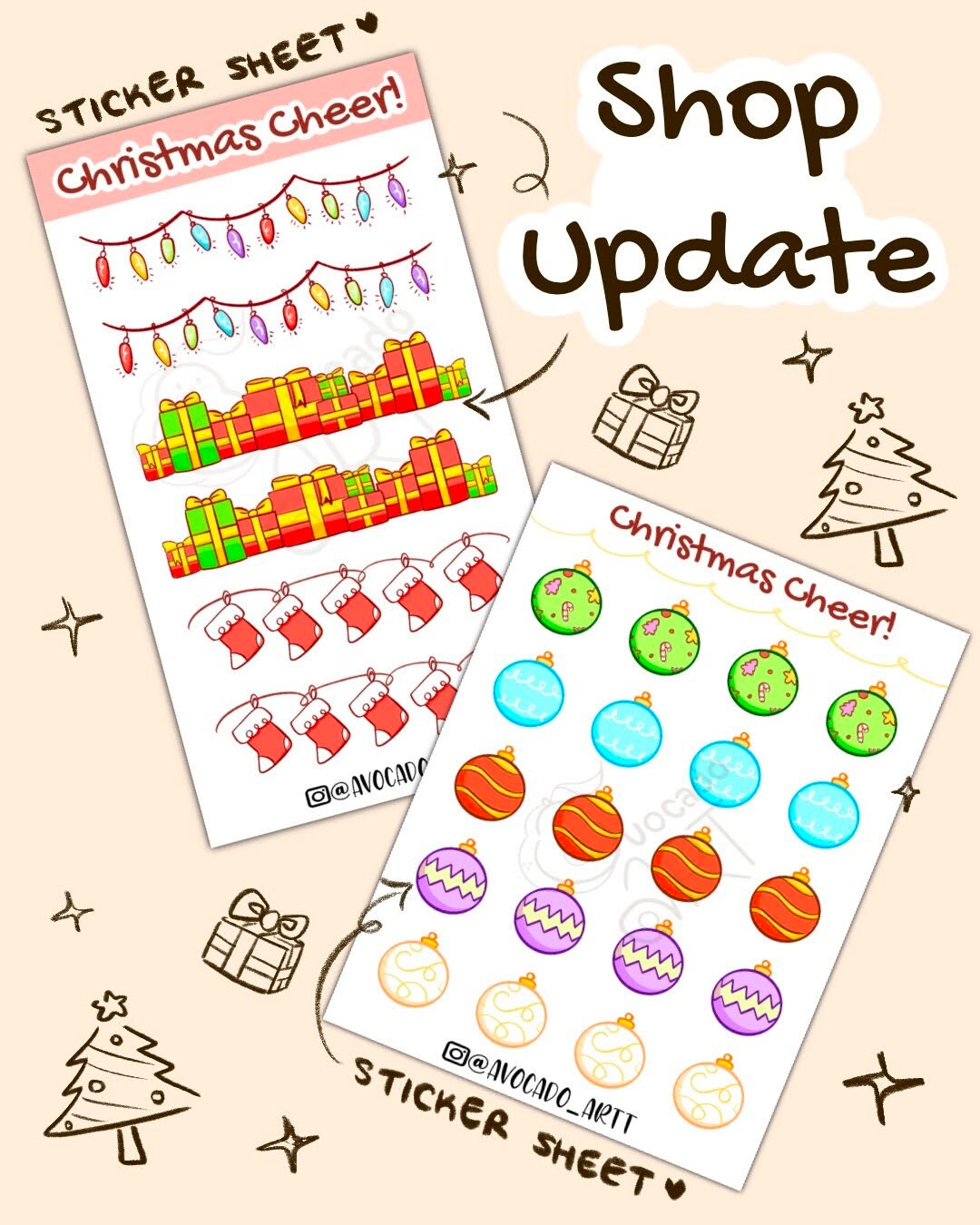 Ginger Bread Christmas Sticker Pack