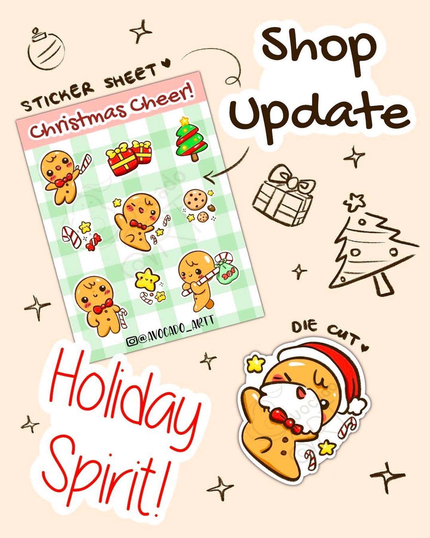 Ginger Bread Christmas Sticker Pack