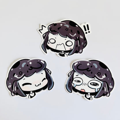 Black & White stickers: Planner stickers, Chibi stickers, Journal stickers, stationary, sticker sheet, die cut stickers, polaroid.