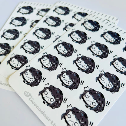 Black & White stickers: Planner stickers, Chibi stickers, Journal stickers, stationary, sticker sheet, die cut stickers, polaroid.