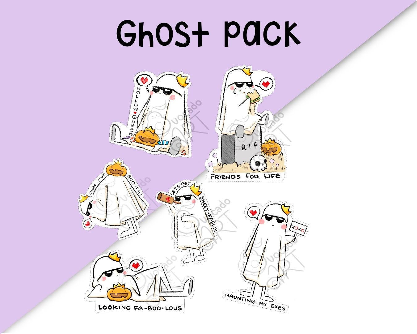 Halloween Spooky Ghost Sticker Pack
