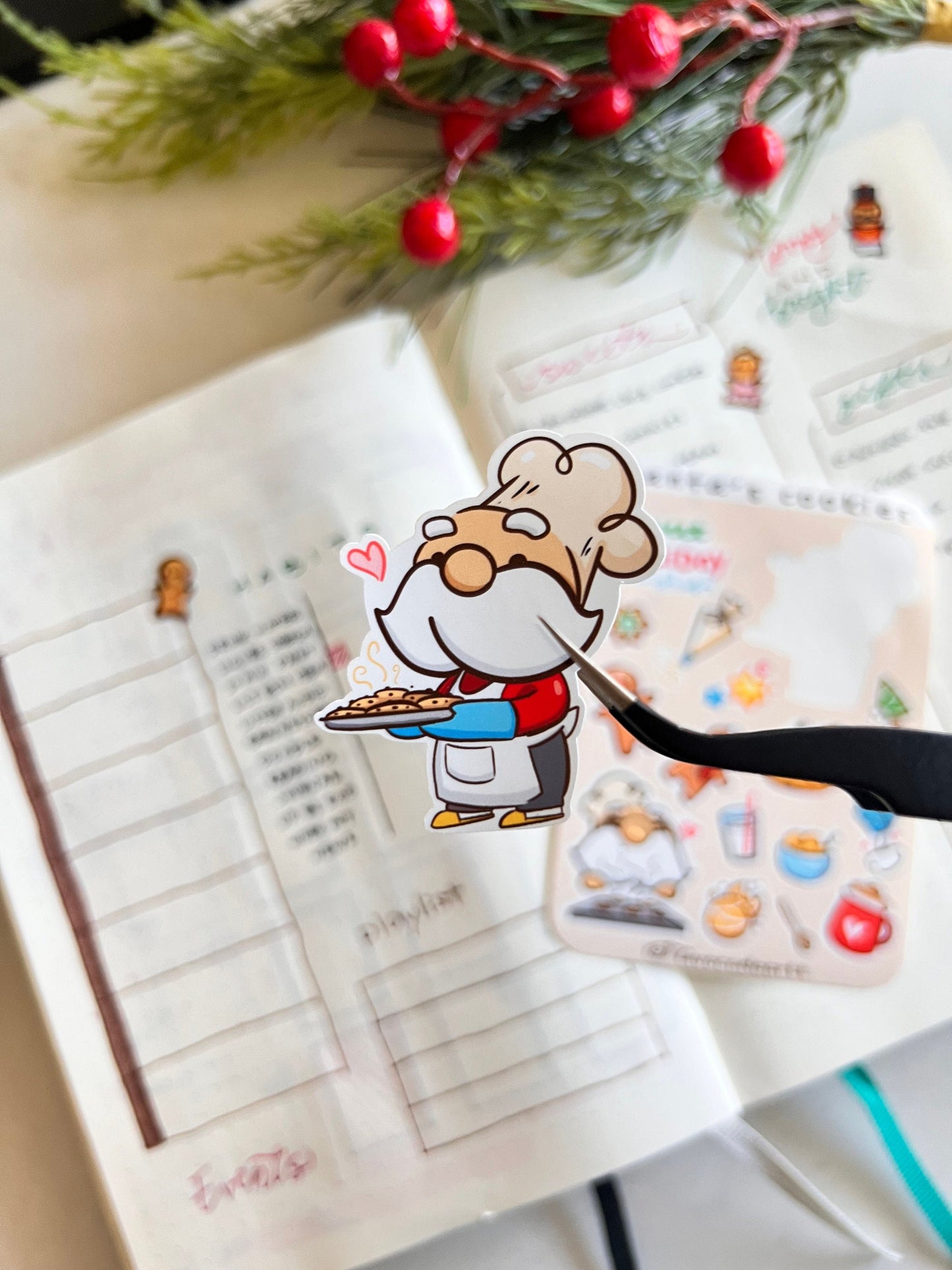 Santa Cookies Sticker Sheet