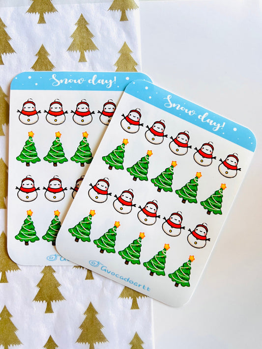 Snowman Sticker Sheet