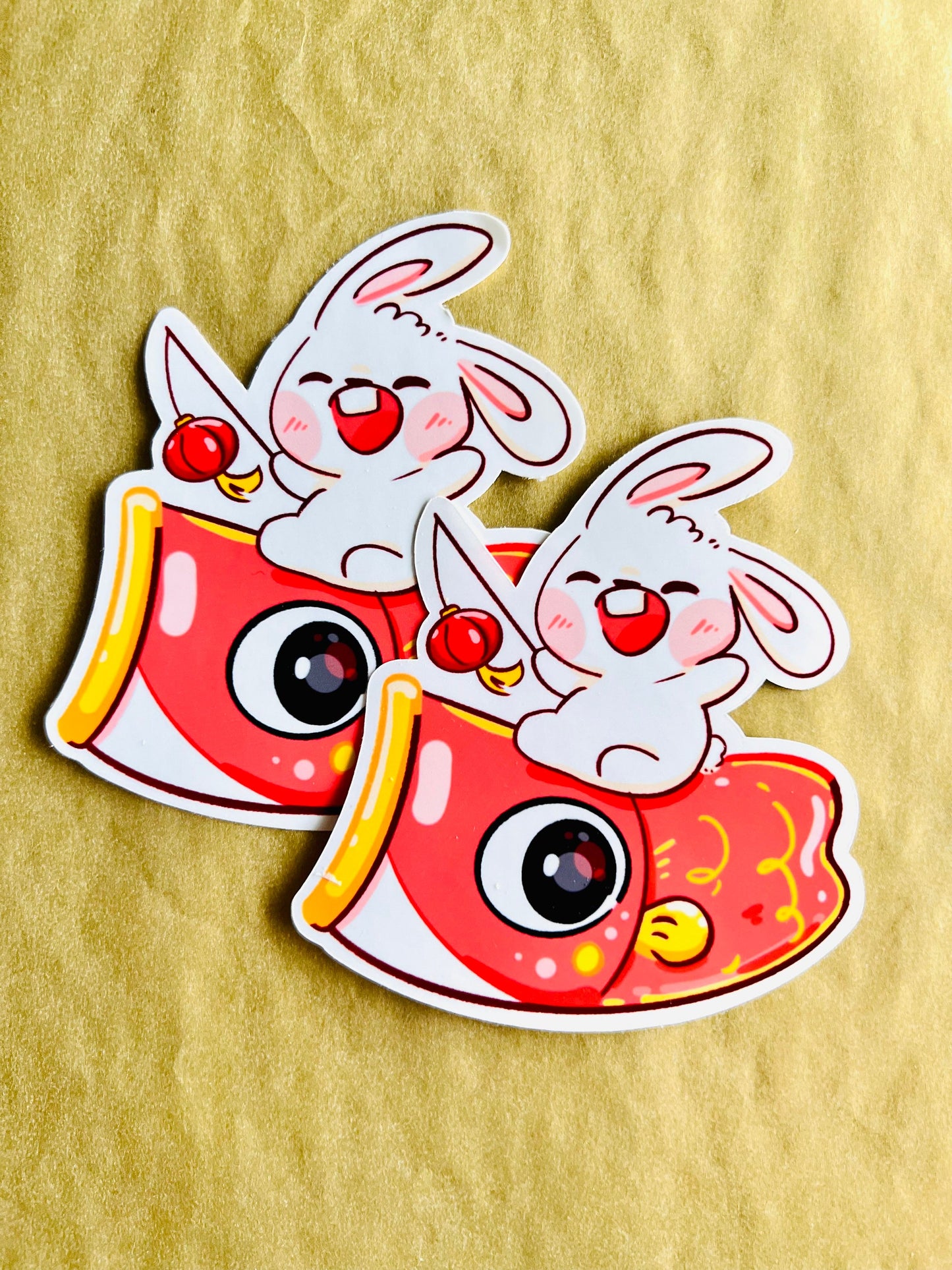 2023 Lunar New Year Sticker Set – Red Envelope, Firecracker & Lucky Charms