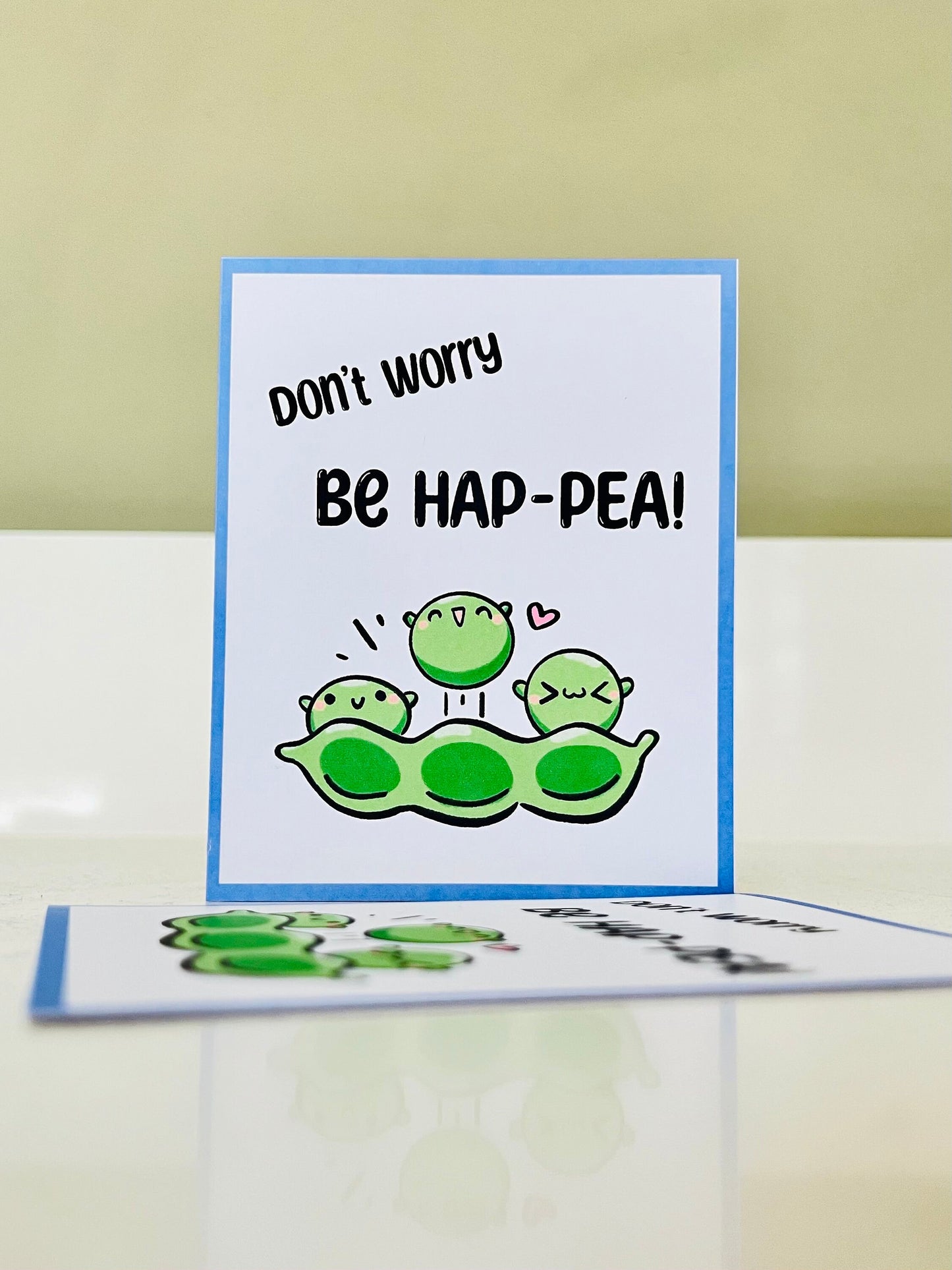 "Don't Worry Be Hap-pea" Card