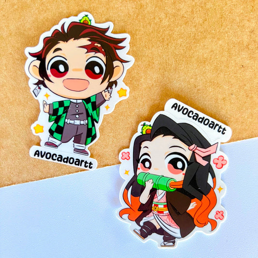 Tanjiro Demon Slayer sticker