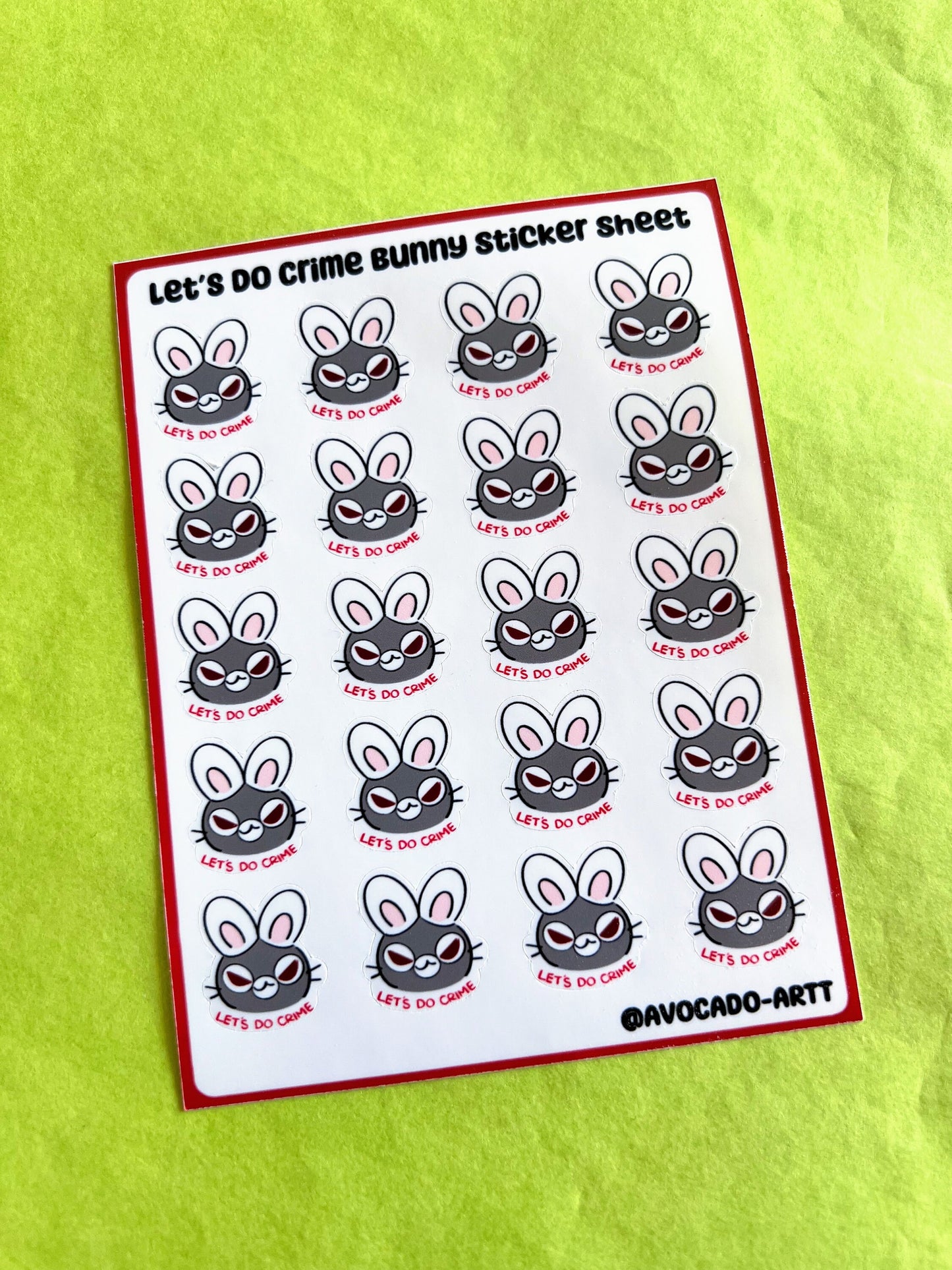 Bunny Sticker Sheet