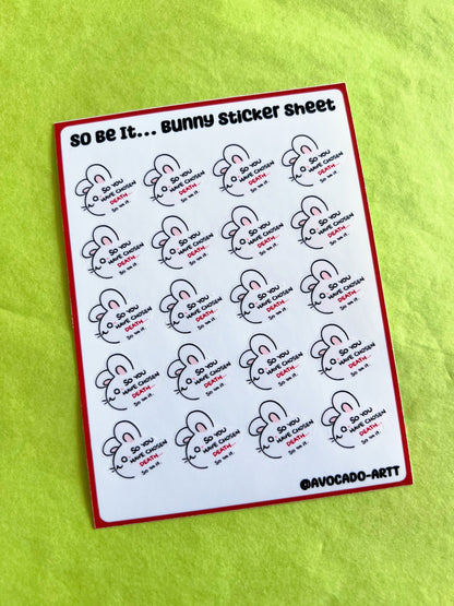 Bunny Sticker Sheet