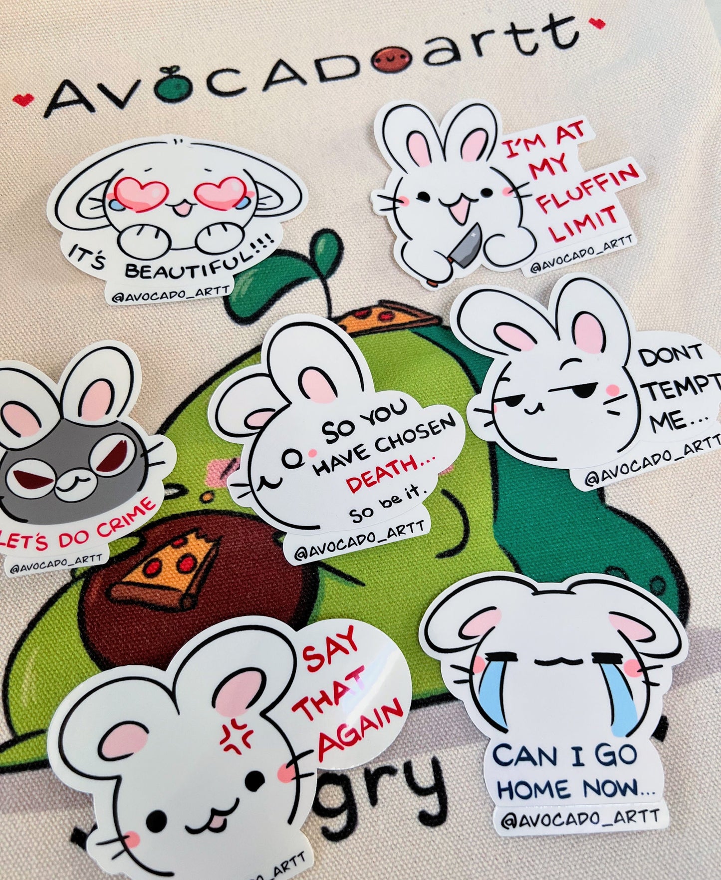 Choas Bunny Stickers