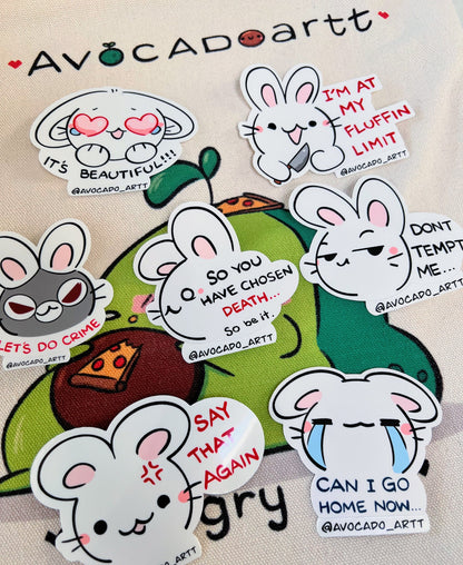Choas Bunny Stickers