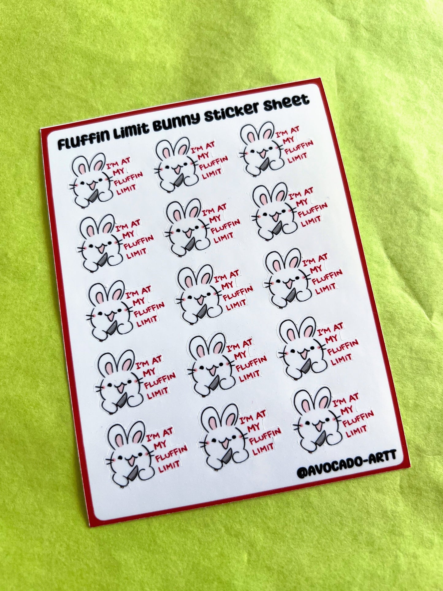 Bunny Sticker Sheet